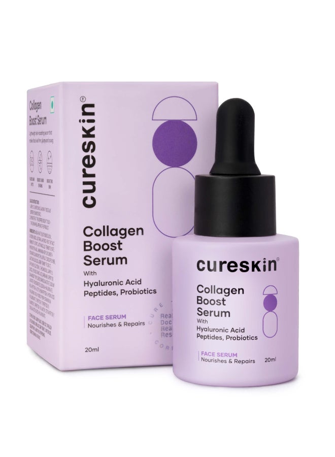 Cureskin Collagen Peptides for Women | Collagen Boost Hyaluronic Acid Serum | Plumps & Repairs with Hyaluronic Acid, Peptides and Probiotics - Image 1